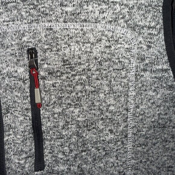 ORVIS Mens Fleece Sleeveless Full Zip Pockets Heather Gray Vest Size M - Picture 3 of 7